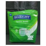 FitRight OptiFit Extra Adult Briefs, Incontinence Diapers with Tabs, Moderate Absorbency, 2XL, 60 to 70", 20 Count