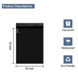 KKBESTPACK 100 Large Poly Mailers 10x13 Shipping Bags for Small Business Self Sealing Package Envelopes (10 x 13 Pack of 100, Black)