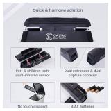 OWLTRA EMZ Plus Indoor Electric Mouse Trap, Instant Kill Rodent Zapper with Dual Entrances and Pet Safe Trigger, Black