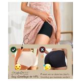 CUTE BYTE Womens Seamless Boy Shorts Underwear Soft Stretch No Show Boxer Shorts Briefs Panties for Ladies 4 Packs(4AS)
