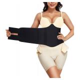 YERKOAD 360 Lipo Foam Ab Board Post Surgery Liposuction Abdominal Compression Boards Belly Wrap Lipo Recovery Waist Cincher(Black, One size)