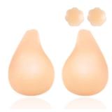 2025 Push Up Sticky Bra for Women, Reusable Invisible Silicone Adhesive Bra for Backless Strapless Dress, with Nipple Covers (C, Nude)
