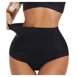 SEXYEYE Shapewear Tummy Control Thong for Womens Shaping Underwear Compression Briefs Mid Rise Cincher Bodyshaper Black, S
