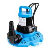 Hexago Automatic Swimming Pool Cover Pump, 1/3HP Submersible Water Pump with Check Valve Adapter & 33FT Power Cord, 2300GPH Water Removal Cover Pump for Pool, Hot Tubs, Rooftops and Water Beds
