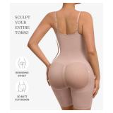 FeelinGirl Hip Enhancer Shapewear with Tummy Control Thigh Slimming and Back Support Body Shaper Faja Khaki Beige XL/XXL