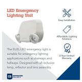 Lithonia Lighting Basics Low Profile Emergency Light, LED Emergency Lights for Business, Ceiling or Wall mount, White Thermoplastic, 120/277V Dual Voltage (EU2L M12)
