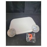 Lithonia Lighting Basics Low Profile Emergency Light, LED Emergency Lights for Business, Ceiling or Wall mount, White Thermoplastic, 120/277V Dual Voltage (EU2L M12)