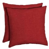 Arden Outdoor Toss Pillow, 2 Pack, 16 x 16, Rain-Proof, Fade Resistant Ruby Red Leala