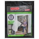 Magic Mesh Double Door- Hands Free Magnetic Screen Door, Fits French & Sliding Doors 75 in x 83 in