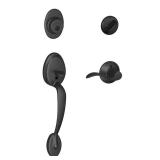 SCHLAGE Plymouth Single Cylinder Handleset and Right Hand Accent Lever, Matte Black (F60 PLY 622 Acc RH)