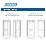 SCHLAGE Plymouth Single Cylinder Handleset and Right Hand Accent Lever, Matte Black (F60 PLY 622 Acc RH)