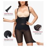 Nebility Full Body Shapewear for Women - Open Bust Shapewear Tummy Control Faja Body Shaper Bodysuit Shorts Seamless Girdle, L