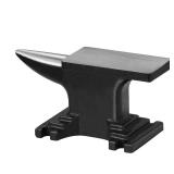 VEVOR Single Horn Anvil, 9 Lbs Cast Steel Anvil, High Hardness Rugged Round Horn Anvil Blacksmith, Compact Design and Stable Base, Forge Tools and Equipment, Metalsmith Tool for Bending and Shaping