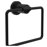 Delta Nicoli (1-Pack) Hand Towel Holder Matte Black Towel Racks for Bathroom Wall Square Towel Ring Holder for Bath Towel Hanger for Kitchen, Bathroom Accessories NIC46-MB