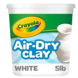 Crayola Air Dry Clay (5lbs), Teacher Supplies, Natural White Modeling Clay for Kids, Sculpting Material, Bulk Craft Supplies for Art Classrooms
