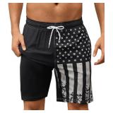 YGDSX Mens Swim Trunks with Compression Liner 7 Inch Swim Trunks Quick Dry Surfing Beach Shorts Hawaii Sports Shorts