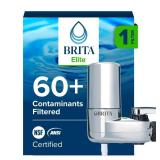 Brita Faucet Mount Water Filter System, Chrome, No-Wait Filtration, Easy Install, Multi-Use Tap Water Filter for Kitchens, Bathrooms & Small Spaces