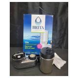 Brita Faucet Mount Water Filter System, Chrome, No-Wait Filtration, Easy Install, Multi-Use Tap Water Filter for Kitchens, Bathrooms & Small Spaces