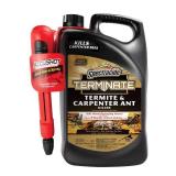 Spectracide Terminate Termite And Carpenter Ant Killer 1.33 Gallons, Includes AccuShot Sprayer, Light Yellow/Water White