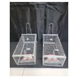Kensizer 2-Pack Humane Rat Trap, Chipmunk Rodent Trap That Work for Indoor and Outdoor Small Animal - Mouse Voles Hamsters Live Cage Catch and Release