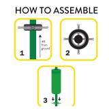 Perky-Pet 341 Metal Pole Squirrel Baffler, Green, 7.1"L x 7.07"W x 14.6"H