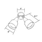 NICOR Lighting 300W Bronze Double Cone Adjustable Security Flood Light (11128)