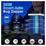 Bug Zapper Outdoor, Mosquito Zapper 2 in 1 Portable & Rechargeable Bug Zapper Outdoor with 5000mAh Battery & LED Night Light, 4000V Electric Fly Zapper for Outside,Patio,Backyard,Garden