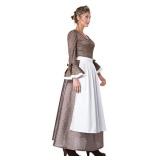 California Costumes Womens American Colonial Dress, Brown/White, Large US