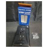 USB Charger Outlet/Duplex Receptacle, Tamper Resistant, 3.6A 5V DC Type A Type C, 15A 120V AC, UL & CUL Listed, with Wall Plate,Black