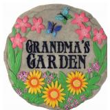 Spoontiques - Garden Dacor - Grandmas Garden Stepping Stone - Decorative Stone for Garden