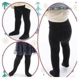 Mini angel Baby Tights Toddler Girl Tights Seamless Cable Knit Leggings Soft Cotton Stockings Pantyhose 3 Pack for Kids (Black, White, Pink, 4-6 Years)