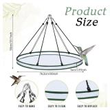FoldTier Universal Wild Bird Seed Catcher Hanging Hoop Platform Bird Seed Catcher Tray for Hummingbird Feeders Bee Feeder Outdoor Garden Accessories(1 Pieces,30 Inch)