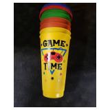 Potchen 16 Pcs Video Game Party Supplies Gaming Plastic Cups with Lids and Straws Gamer Reusable Tumbler for Fun Video Birthday Party Favor for Adults (Colorful) INCOMPLETE