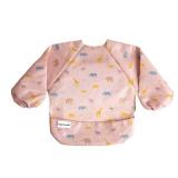 Tiny Twinkle Long Sleeve Bib for Babies & Toddlers | Waterproof Smock Bib for Eating | Machine Washable & Mess-Proof Feeding Essentials | Newborn Shower Gift (Petite Safari, 6-24M)