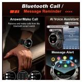 Smart Watch for Men Fitness Tracker: Bluetooth Waterproof Make Answer Call Digital Mens Watches Running Smartwatch for Android Phones iPhone Samsung Compatible Step Pedometer Sleep Heart Rate Monitor