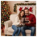 TESLYAR Wood Phone Docking Station for Men - Desktop or Nightstand Organizer - Birthday Gifts for Men, Dad - Anniversary Idea from Wife - Key Holder, Stand Wallet, Watch & Essentials (Bourbon Brown)