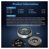 ECCPP AC Clutch 2014-2020 For Infiniti QX60 for Nissan Pathfinder 3.5L 2007-2012 For Nissan Altima 3.5L AC Compressor Clutch Assembly Kit Pulley Coil Set