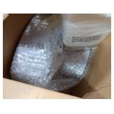 Nervure 350PCS Gold Plastic Dinnerware - White and Gold Disposable Plates for 50 Guests - 100 White Disposable Plates, 150 Plastic Silverware, 50 Cups, 50 Napkins for Wedding & Party