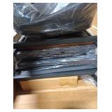 VASAGLE Laundry Sorter, 43.5 Gal. (165 L) Laundry Hamper Basket with 3 Compartments, Rolling Cart with Wheels, Shelf, Removable Bags, Pockets, Ink Black and Rustic Brown UBLH031B01