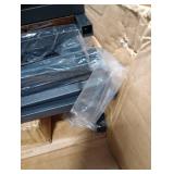 VASAGLE Laundry Sorter, 43.5 Gal. (165 L) Laundry Hamper Basket with 3 Compartments, Rolling Cart with Wheels, Shelf, Removable Bags, Pockets, Ink Black and Rustic Brown UBLH031B01