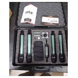 Pyle Portable UHF Band Receiver System, 4 Channel Wireless Microphone System Independent Channel Controls, RF Signal LCD Indicator, Digital Audio Microphone Set with 4 Handheld Microphones