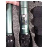 Pyle Portable UHF Band Receiver System, 4 Channel Wireless Microphone System Independent Channel Controls, RF Signal LCD Indicator, Digital Audio Microphone Set with 4 Handheld Microphones