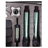 Pyle Portable UHF Band Receiver System, 4 Channel Wireless Microphone System Independent Channel Controls, RF Signal LCD Indicator, Digital Audio Microphone Set with 4 Handheld Microphones