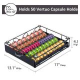 Nespresso Capsule Holder Drawer for With Glass For Cabinet Vertuoline Pod Storage Rack For Counter