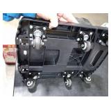 Voipvvii Folding Hand Truck 500lbs, Portable Heavy Duty Dolly Cart, 6 Wheels Collapsible Luggage Cart with 2 Elastic Ropes - Compact Trolley Cart for Easy Moving - Ideal Hand Cart for Travel and More 