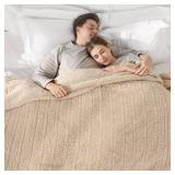 ESTINGO Heated Blanket Queen Size, Electric Blanket Queen Size Dual Control with 5 Heating Levels & 10 Hours Auto Off, Fast Heating with Overheat Protection, 84x90, Milk Coffee