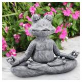 Goodeco 12.5 L x 10 H Meditating Yoga Frog Statue - Gifts for Women/Mom, Zen Garden Frog Figurines for Home and Garden Decor, Frog Decorations Gift Ideas, Frog Gifts for Women