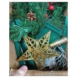 3 Ft Green Christmas Tree with Lights, Timer 8 Modes DIY 50 Warm White Lights Battery Operated Small Artifical Full Xmas Tree Pine Needles Cones Red Berry for Tabletop Home Indoor Holiday Party Decor