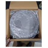 Cpintltr Linen Ottoman Round Footrest Stool Upholstered Step Stool Ottomans Sofa Stool 4 Wood Legs with Anti-Slip Pads Modern Accent Home Decor Suitable for Living Room Bedroom Entryway Dark Grey