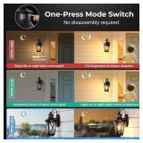 VIANIS Motion Sensor Outdoor Lights, Modern Patio Lights Outdoor Waterproof, Black Exterior Lighting Fixtures Lanterns for House, 100% Aluminum Outside Wall Mount Light Sconce for Garage, Porch, Coach